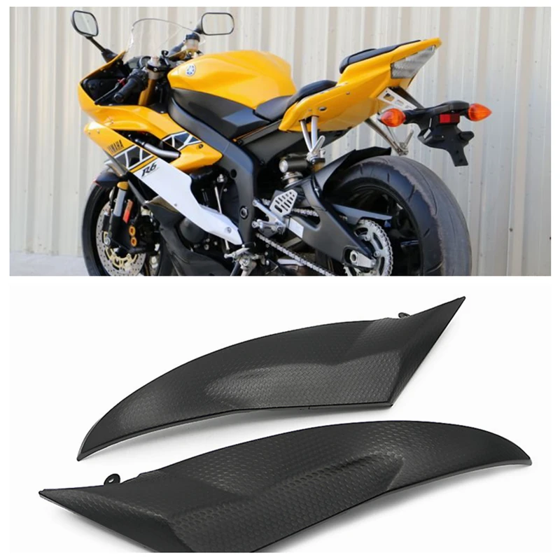 

ABS Plastic brand new black Gas Tank Side Trim Insert Cover Panel Fairing Cowl For Yamaha YZF R6 YZFR6 2006 2007 UNDEFINED