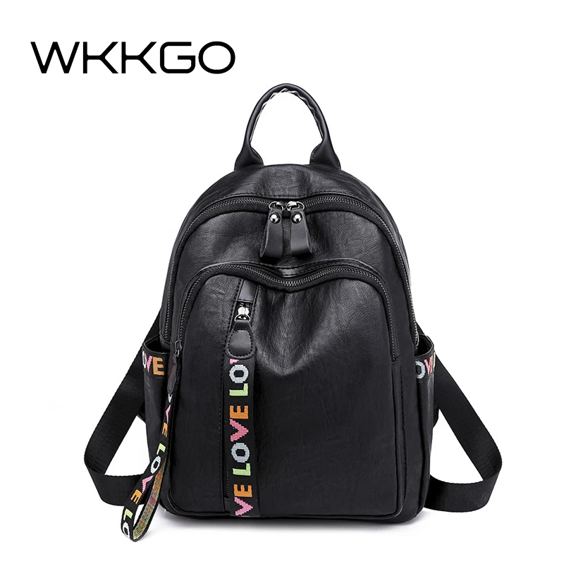 

WKKGO Women Backpack Girl Schoolbag Shoulder Travel Shopping Bag Student School Backpacks Lady High Quality Rucksack Clutch Bags