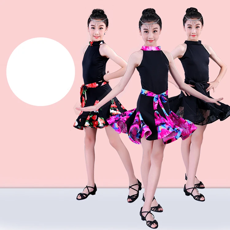 girls latin dance dress  (2)