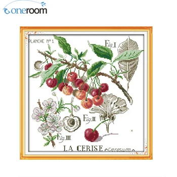 

Cherry (1) Patterns Counted Cross Stitch 11CT 14CT Cross Stitch Sets Wholesale Chinese Cross-stitch Kits Embroidery