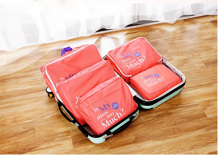 ORZ 5 шт. дорожная сумка для хранения набор одежды аккуратный органайзер для гардероба чехол для костюма сумка органайзер для путешествий сумка чехол для обуви Упаковка Куб