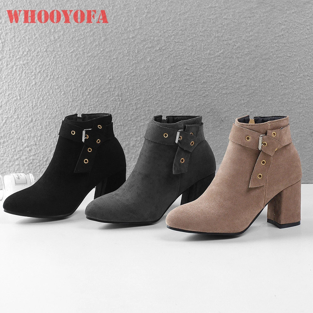 3 inch black ankle boots
