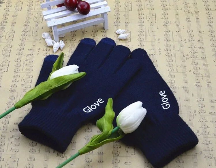 pink+ black Unisex Gloves Colorful Mobile Phone Touched Gloves Men Women Winter Mittens Black Warm Smartphone Driving Glove