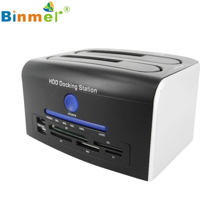 

2.5" 3.5inch SATA HDD Hard Drive Docking Station USB3.0+Clone OTB/OTC Card Reader