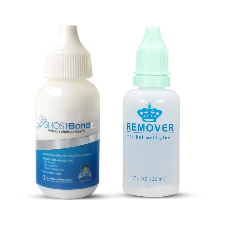 1pc 1.3oz Hair Replacement Adhesive lace wig glue and 1pc tape Hair Remover For Lace Wig, Toupee remover hair