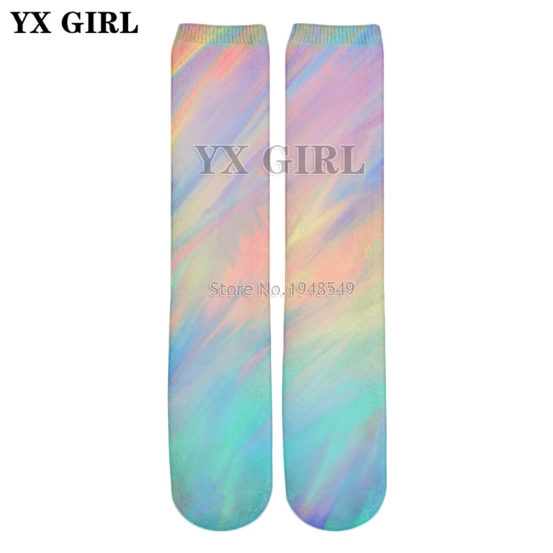 YX GIRL Прямая поставка 2018 летние новые модные мужские женские прямые носки яркие
