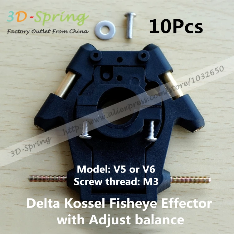 

10Pcs M3 Delta Kossel Fisheye Effector For V5 V6 with Adjust balance Leveling Hammock 3MM High strength nylon For 3D Printer