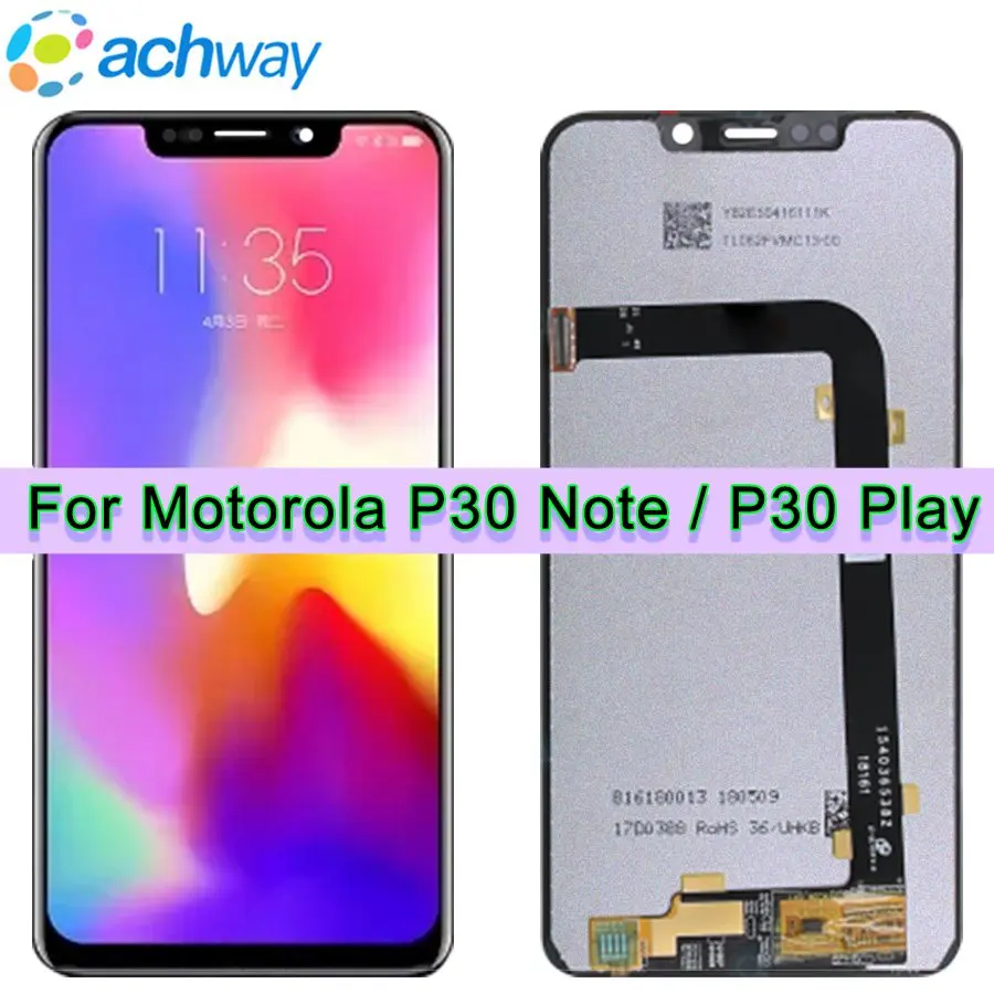 

ORIGINAL P30 LCD For Motorola Moto P30 Note Display XT1942 LCD Power Touch Screen Digitizer P30 Play LCD Replacement XT1941 LCD