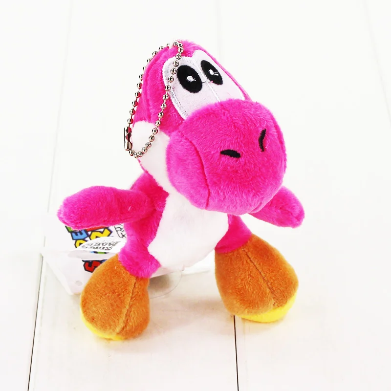 12 см 1 шт. Супер Марио Bros Yoshi плюшевая телефонная цепь игрушка милый динозавр животное мягкая набивная кукла - Цвет: purple