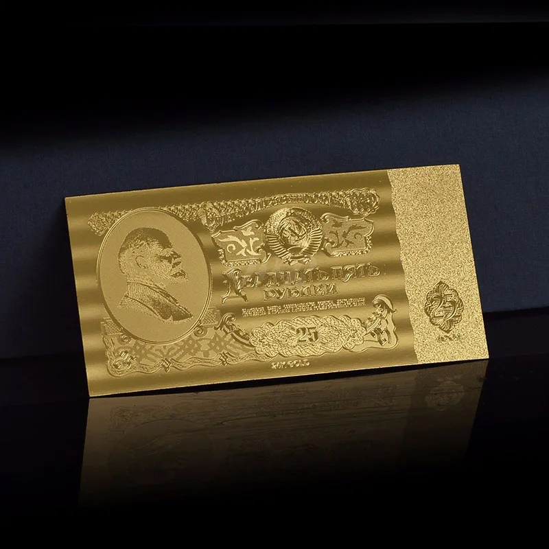 

Dropshipping 2018 WR Gold Banknote Collection Russia 25 Rouble Banknote Hot Products Gold Foil Banknote for Souvenir Gifts