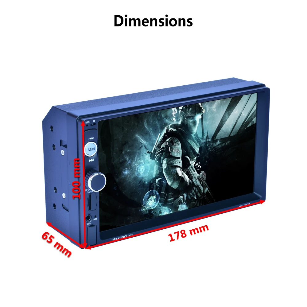Perfect 2 Din Car MP5 Player 7 inch 1080HD Touch Screen Bluetooth Car Stereo Radio Player FM/MP4/USB/AUX Car support rear view camera 4