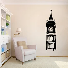 Биг Бен Лондон стена арт-деко Кабинет гостиная спальня Виниловая Наклейка декоративная Фреска сдвиг Skyline часы W740