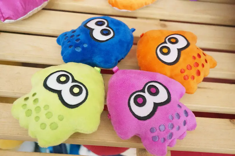 

4 pattern New Splatoon Squid Splatoon Stuffed plush toy 4colors key chains wallet