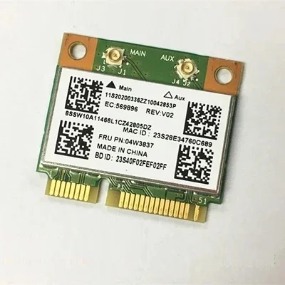 Беспроводная карта для Broadcom BCM943142 Wi-Fi + Bluetooth-compatible4.0 802.11b/G/N 300 Мбит/с Lenovo FRU:04W3837 |