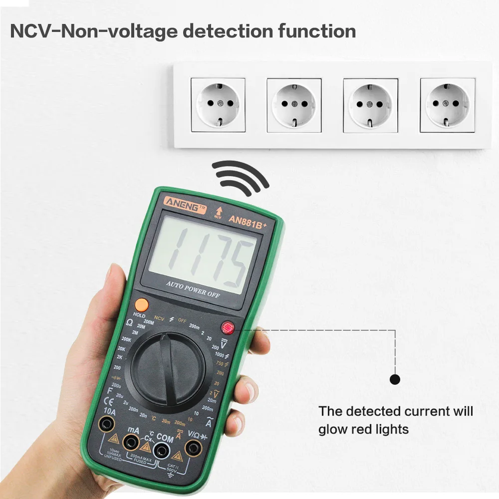 ANENG AN881B + цифровой мультиметр AC DC Напряжение Ток Сопротивление емкости
