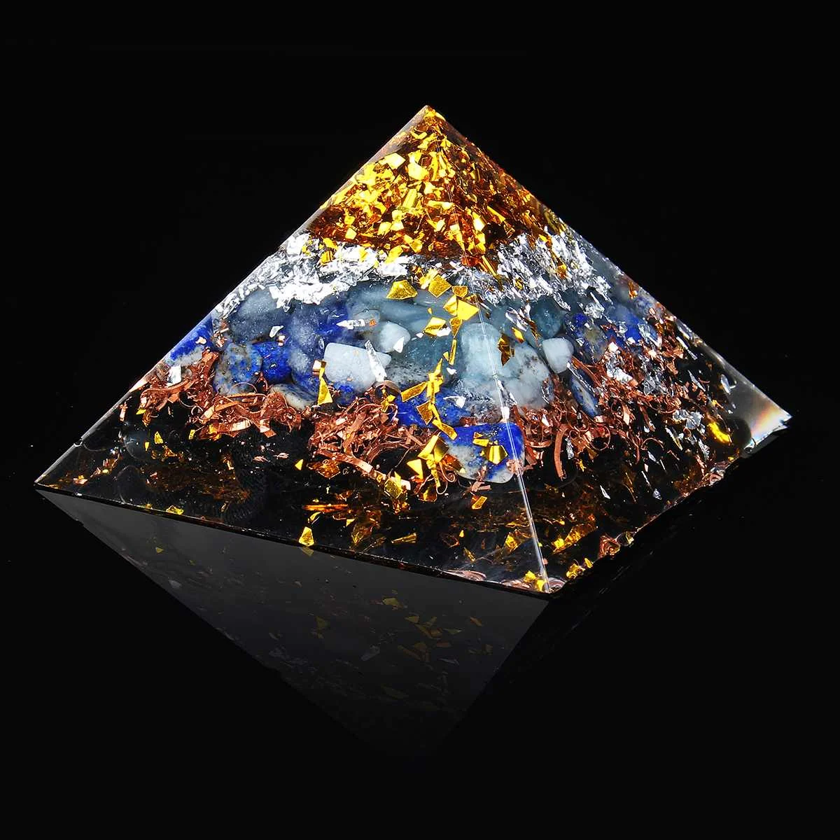 2 65x65x55 мм розовый синий фиолетовый камень прозрачный кристалл ТОЧКА Orgone пирамида, Исцеление Рейки энергетическая Пирамида балансировка духовная терапия - Цвет: 2
