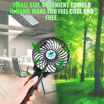 

Mini Fan Portable USB Fan Ventilation Foldable Air Conditioning Fans Foldable Cooler Mini Operated Hand Held Cooling Fan with Ba