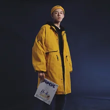 Корейский стиль ветровка осень зима лобовое стекло большой длинный Мужской плащ куртка