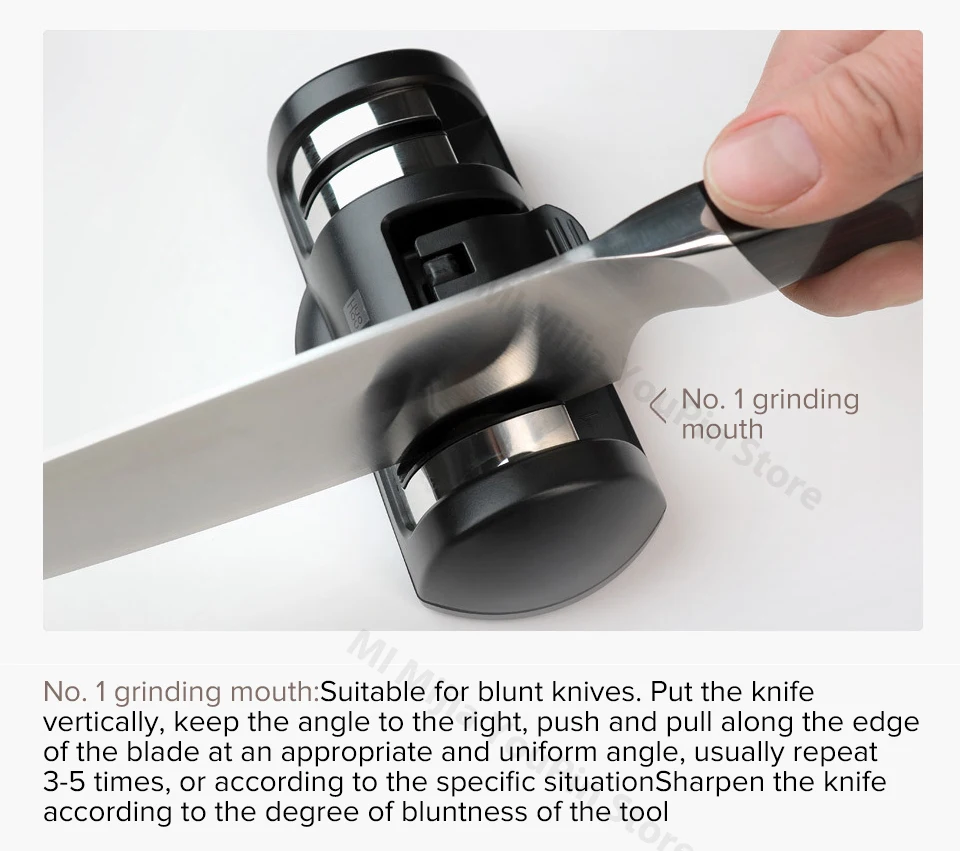 Xiaomi Mijia Huohou Knife Sharpener 2 Stages Kitchen Sharpening Stone Grinder knives Whetstone Sharpener Tool for Kitchen Knife (11)