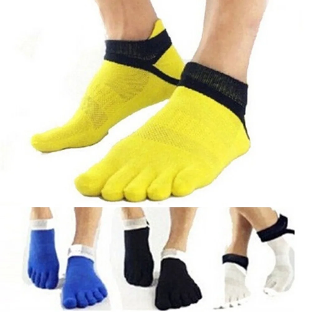1 пара, высококачественные мужские носки, хлопковые носки с носком, мужские брендовые носки с пятью пальцами, мужские летние короткие носки