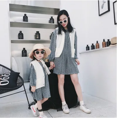 Brand New Wild Waistcoat for Baby Girl Clothes Family Matching Clothes Mother and Daughter Knit Vests Kids Casual Coat Jackets