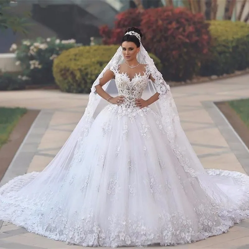 Vestido de noiva Princesa Свадебные платья Прозрачный лиф сексуальные свадебные