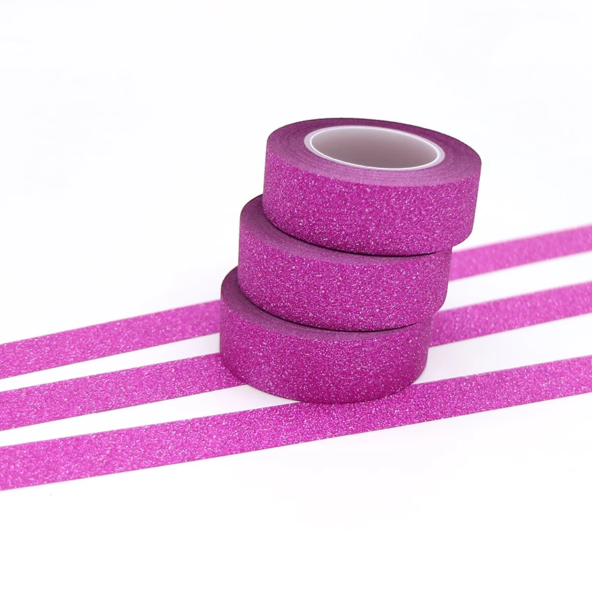 10m*15mm Creative Purple Washi Tape Glitter Flash Stickers Diy Album  Decoration Adhesive Hand Account Tape Masking Tape 1 Pcs - Washi Tape -  AliExpress