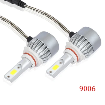 

Luminous Car Headlights 9006 Parts 80W Kit 8000LM Set High Low Bulbs COB Waterproof Driving