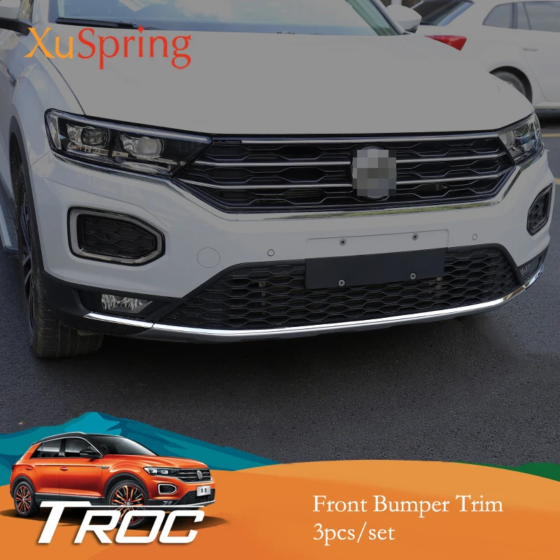 Для VW T roc Troc 2017 2018 2019 автомобильный передний нижний бампер молдинг гонки гриль