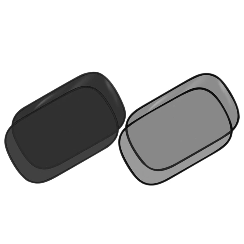 

Car Window Shade, [4 Pack] 80gsm 21 Inch X14 Inch Static Cling Sun Shade Uv Protection For Baby & Pets - 2 Transparent & 2 Sem