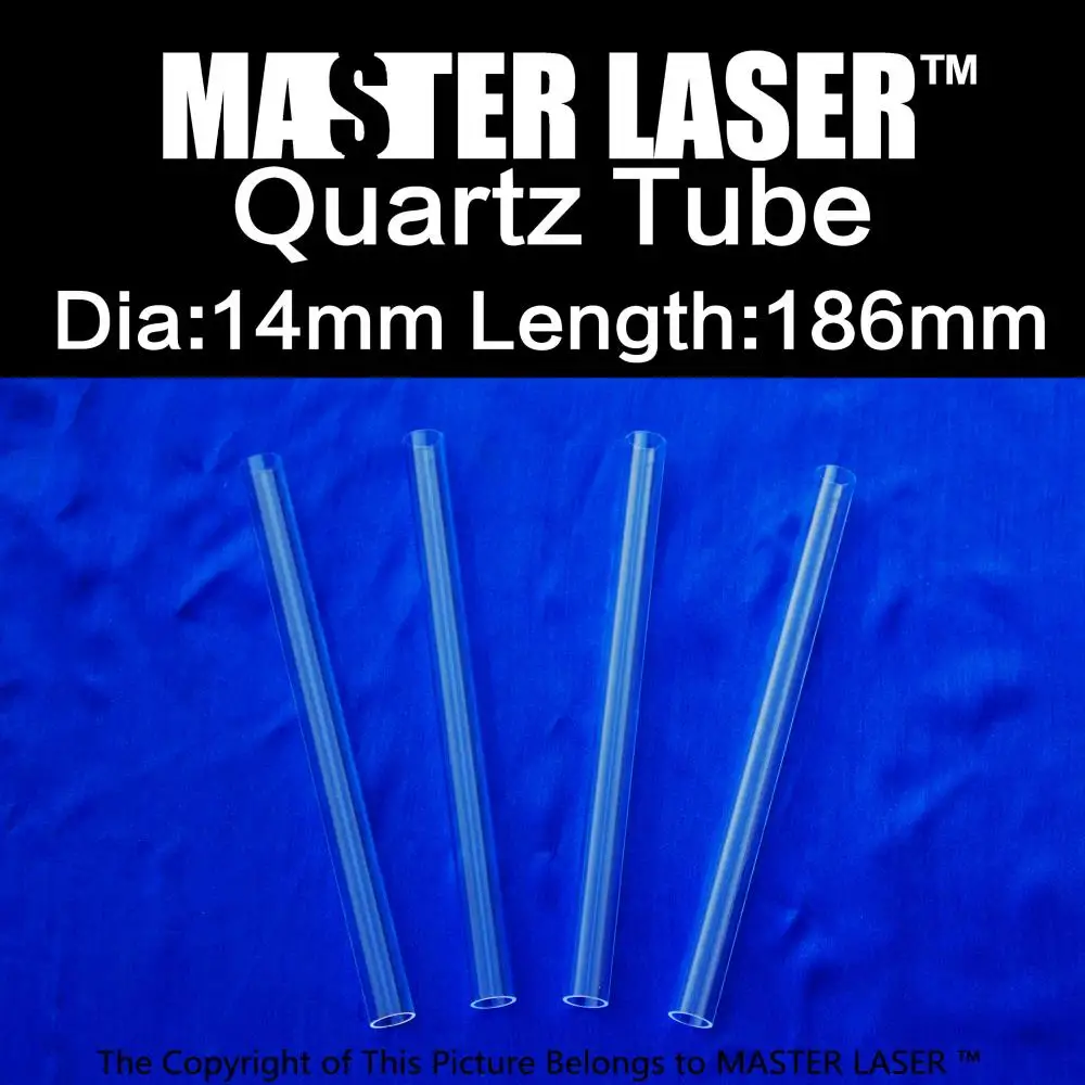 

Dia14mm Length 186mm UV-filtering Flow Tube UV Quartz Sleeve for Laser Rod Laser Lamp Quartz Tube