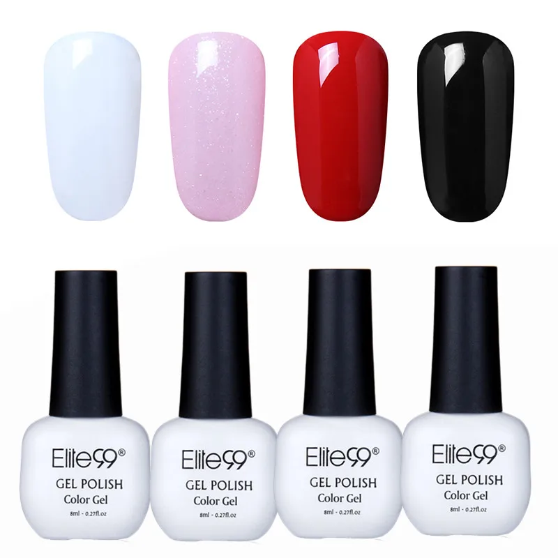 

Elite99 8ML Nail Polish Gorgeous Color Nail Gel Polish Vernis Semi Permanent Top Coat Base Coat Gel Nail Varnishes gel lacquer
