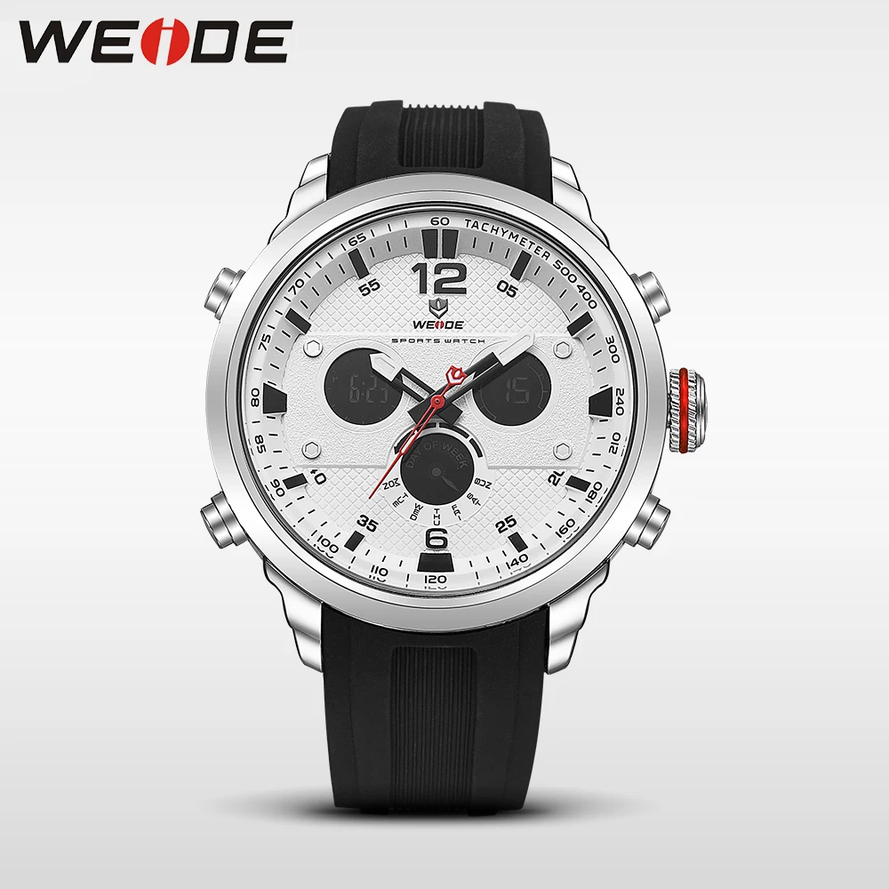 

WEIDE LCD men watch sport digital luxury brand black army quartz watches water resistant Schocker fashion casual alarm clock