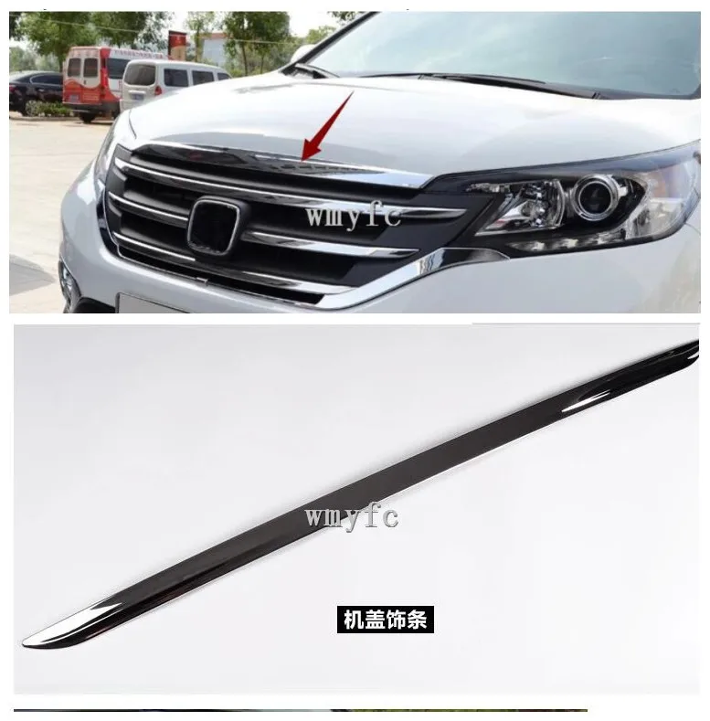 Подходит для Honda CRV CR-V 2012 2013 2014 ABS Chrome передняя крышка капота молдинговая отделка 1