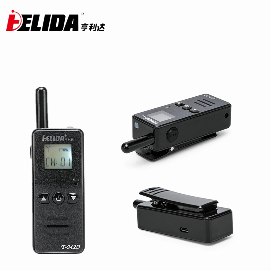 

One piece HOT SALE HELIDA M2D two way radio 128 channel 400-520mhz with LCD display ham radio plastic mini walkie talkie