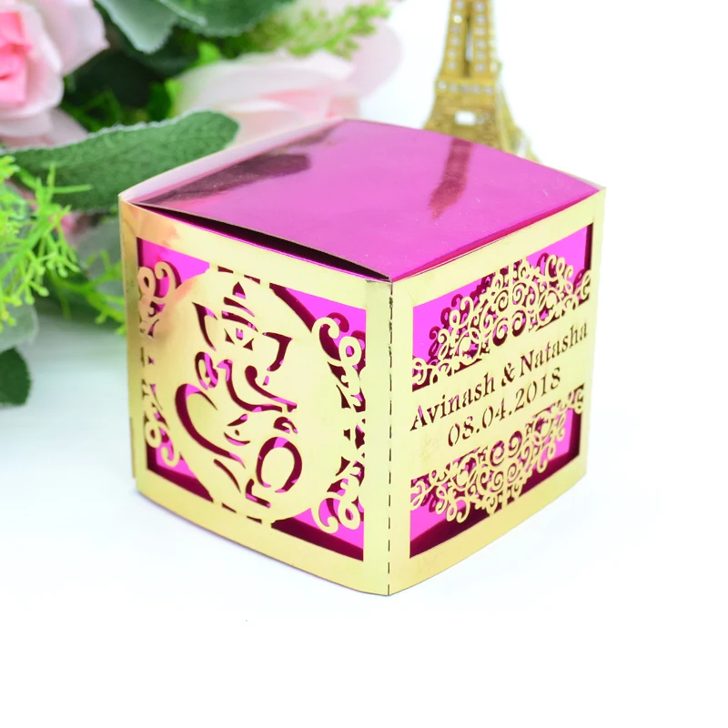 

ganesh buddha muslim favor box laser cut favor box wedding
