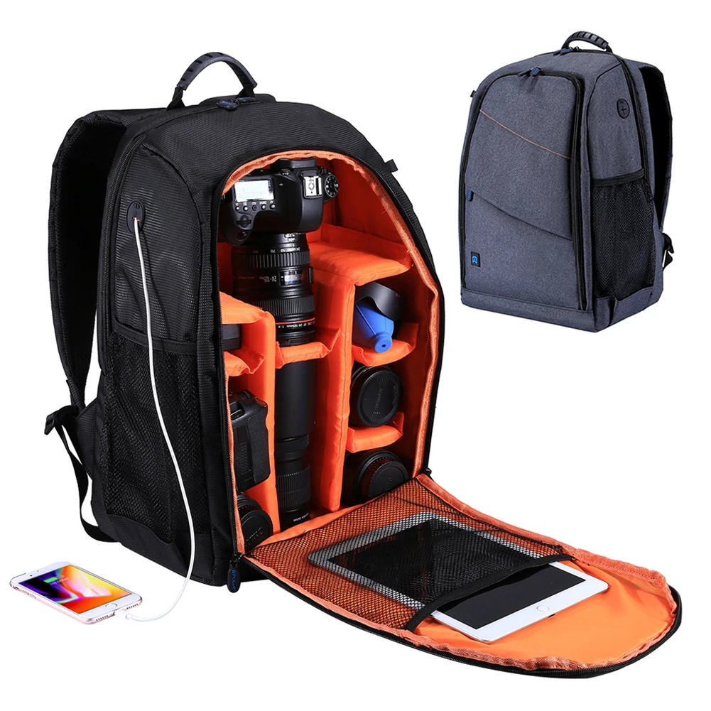 

PULUZ Durable 44x30x19.5cm Tablet Camera Backpack DSLR Camera Bag Water-resistant Breathable Travel Bags For Nikon Canon Sony
