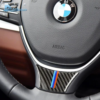 

Airspeed for BMW F10 F11 F07 5 Series Carbon Fiber Car Steering Wheel Stickers M Sport 530 525 520i 535i Accessories Car Styling