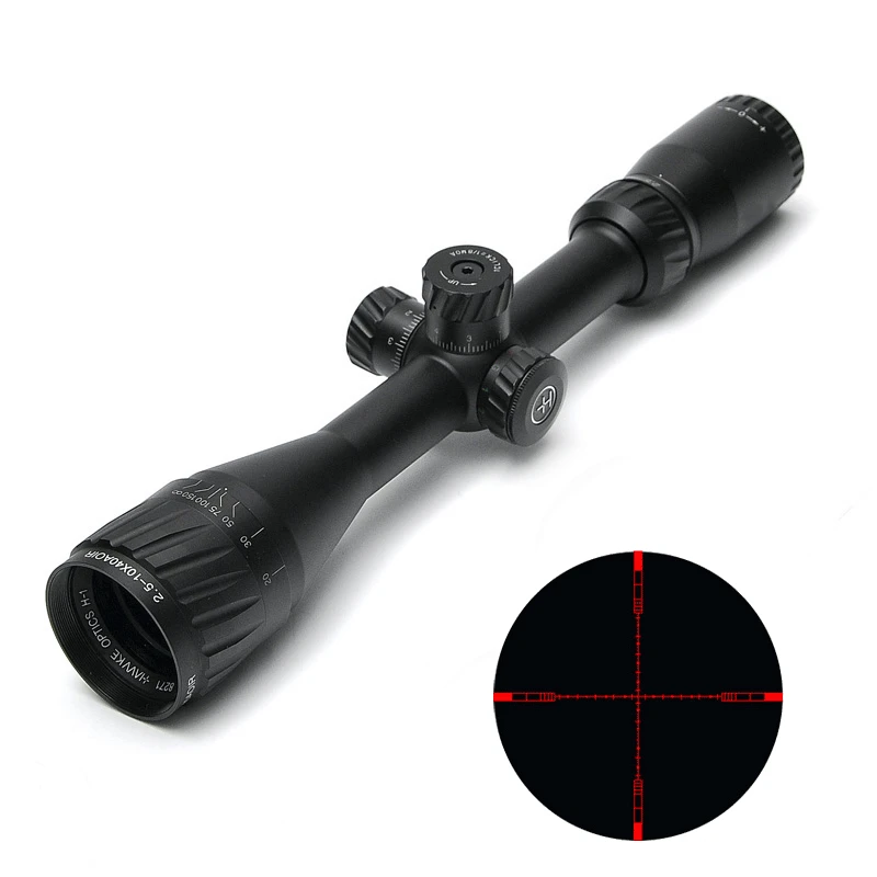 

HAVVKE Tactical 2.5-10X40 AOIR For Hunting Scopes In Riflescope Optical Sight Reticle RGB Llluminate Sniper Gear