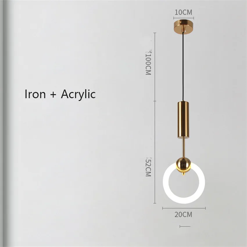 Современные подвесные потолочные лампы светодиодные подвесные светильники стеклянные железные ожидающие освещения столовая гостиная спальня подвесной светильник