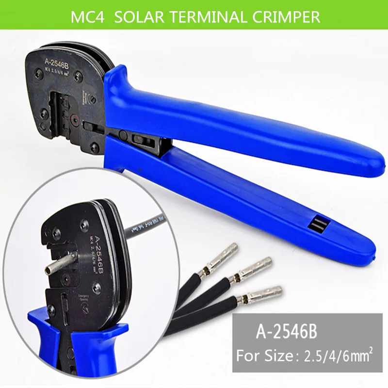 A 2546B solar terminal crimper for Solar Panel PV Cable MC4 Crimping