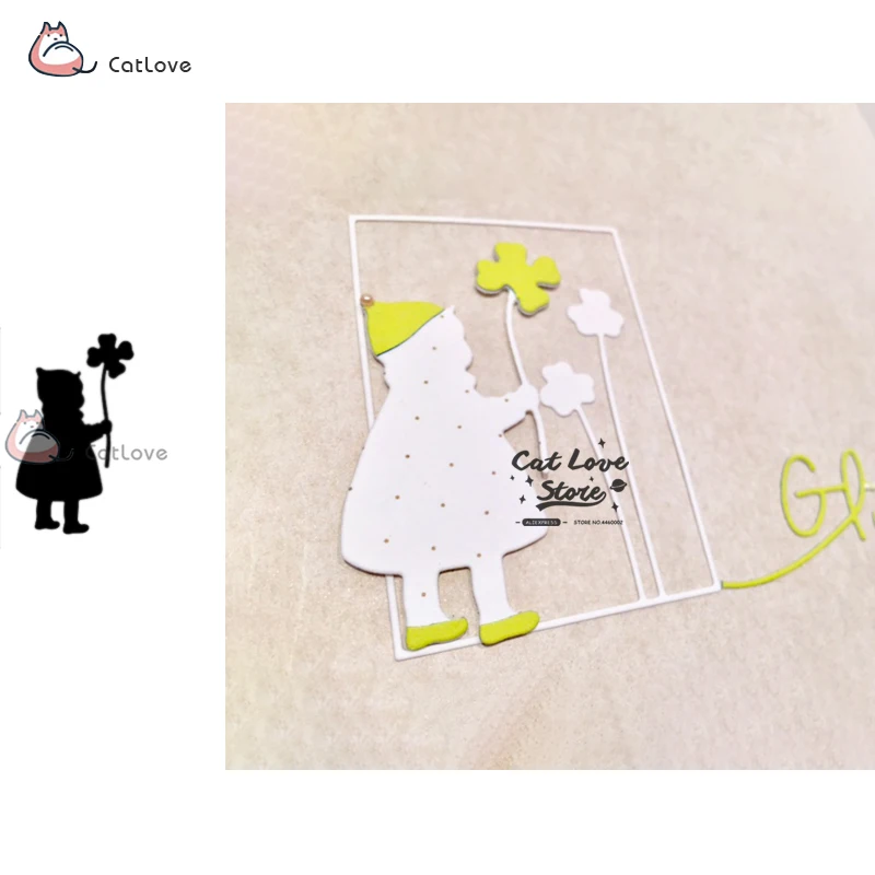 

Lovely Little Girl Metal Cutting Dies Stencils For DIY Scrapbooking Paper Card Decorative Craft Dies Embossing Die Cuts New 2019