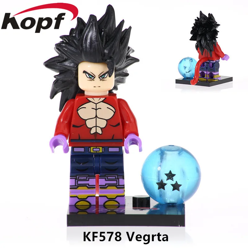 

KF578 Single Sale Super Heroes Vegeta Model Klin Son Goku Figures Dragon Ball Building Blocks For Children Christmas Toys Gift