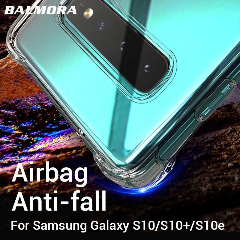 

BALMORA Soft silicone Transparent case for samsung S8 S9 S10 Plus S10E Note 8 9 for Samsung Galaxy protective phone Back Case