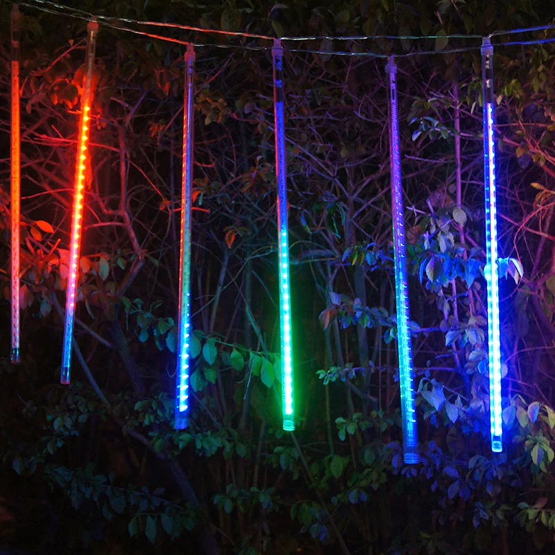 Waterproof 50cm 8 Tube Holiday Meteor Shower Rain LED String Lights For