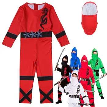 

Boys Ninjago Costumes Kids Ninja Jumpsuit Children Skull Trooper Superhero Cosplay Rompers Halloween Birthday Party Clothes Set