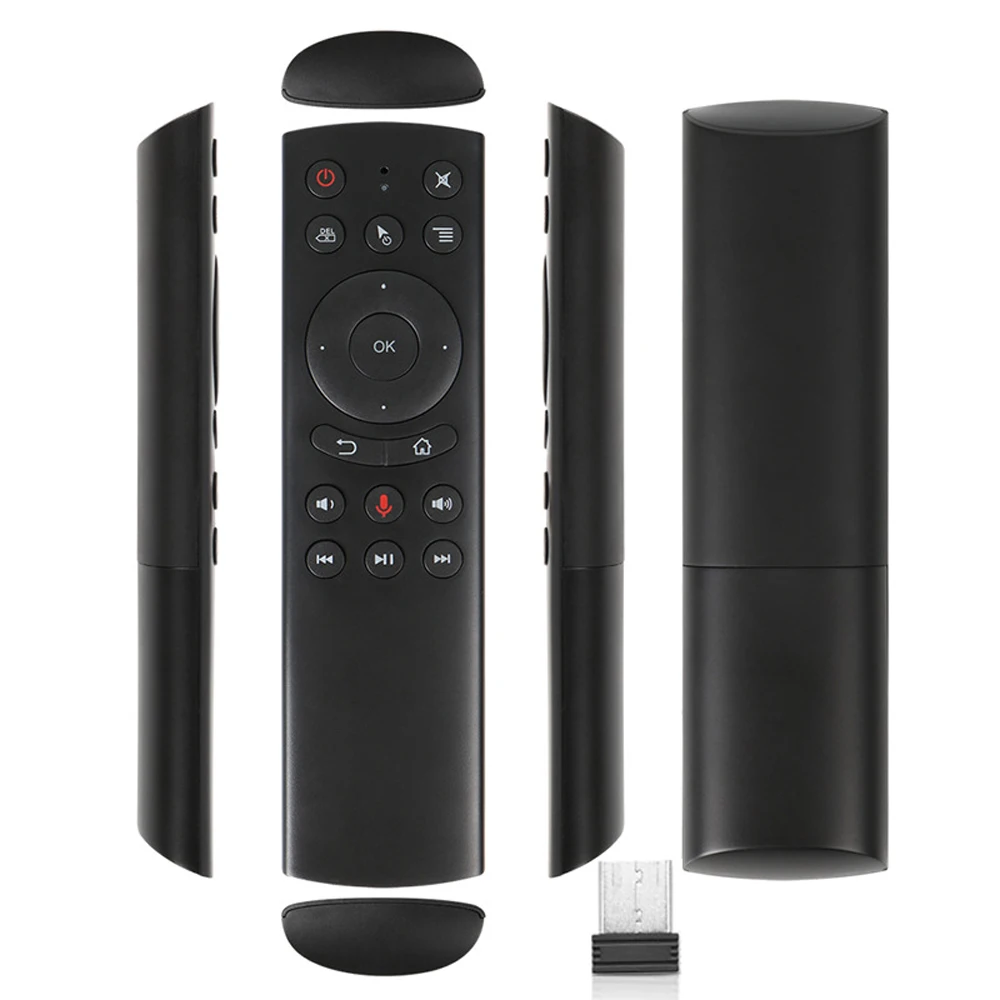 

G20s Air Mouse with Microphone IR Learning Remote, G20 Voice Control 2.4G Wireless for Android TV PC Box 8.1 T9 H96 Max x96mini