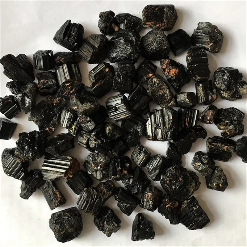 Natural Black Tourmaline Crystal Gemstone Collectibles Rough Rock Mineral Specimen FHealing Stone Home Decor