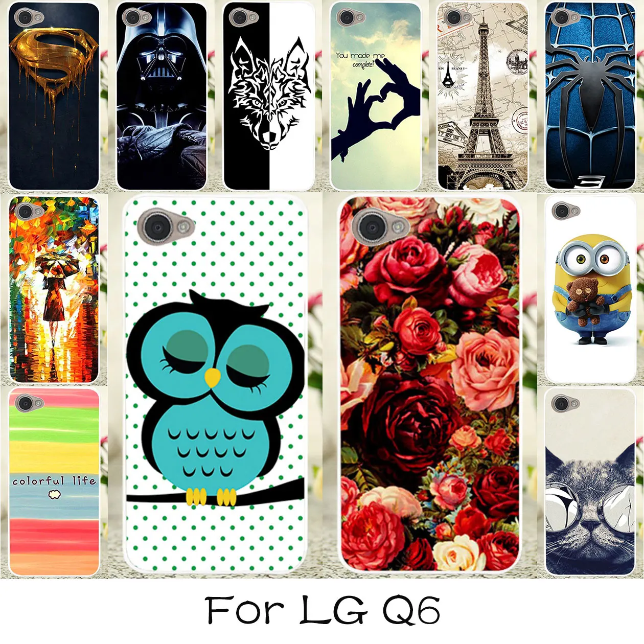 

TAOYUNXI Case For LG Q6 Case Silicone Plastic DIY Painted Anti-knock Cover For LG Q6a LG Q6 Plus M700AN X600 Covers Skin Fundas