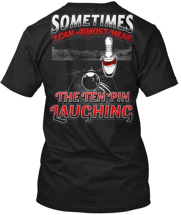 Custom Printed Tee Shirts Men'S Short 10 Pin Laughing Crew Neck Best